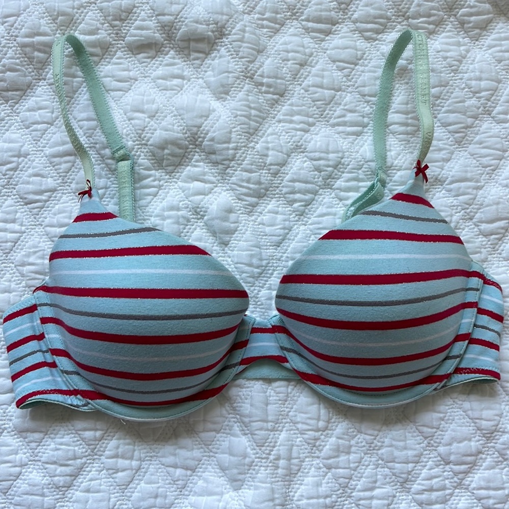 Victoria’s Secret striped lined Demi bra 34C